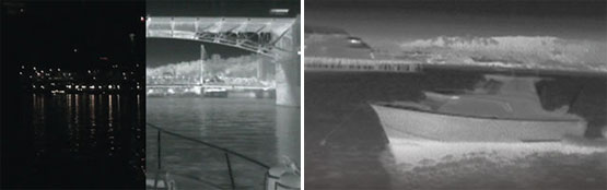 Die maritimen Wärmebildkameras von FLIR erlauben es Sicherheitsschiffen, bei Nacht und in schlechtem Wetter eingesetzt zu werden